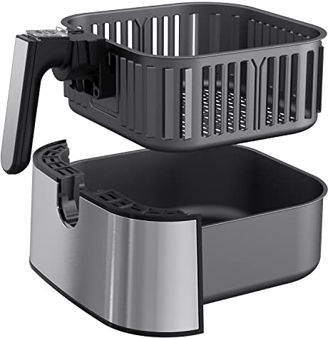 Innsky - Cestello di ricambio per friggitrice ad aria calda, 5,5 l, per Innsky Air Fryer, cestello antiaderente, lavabile in lavastoviglie, IS-EE004