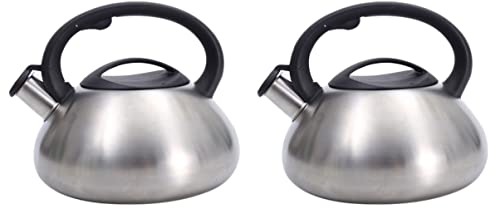 2 pezzi caffettiera con fischietto per campeggio fornello elettrico da campeggio scaldabagno elettrico bollitore Bollitori per piano cottura a fischio Bollitore a fischio Bollitore per acqua bollen