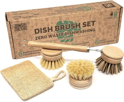 Dish Brushes For Washing Up Bundle | Swedish Dishcloth | Kitchen Washing Up Sponges | Washing Up Brushes For Kitchen | UK Brand