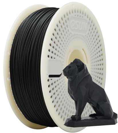 eSUN Matte PLA Refill Filament und Spool Kit, Spoolless Matte PLA 1.75mm und Removable Filament eSpool+, 1KG Spool (2.2 LBS) 3D-Druck Filament für 3D-Drucker, Dunkelschwarz