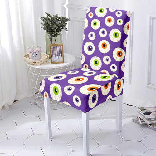 Stuhlhussen Lila Grün Stuhlüberzug Weich Spandex Stuhlhussen Schwingstühle Stuhlbezug Waschbar Stuhl überzug Abnehmbare Stuhlbezüge mit Gummiband Hussen für Stühle Stuhlhussen 4er Set