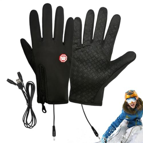 Chauffe-mains USB, gants chauffants pour doigts complets, gants chauffants portables et chauffants USB pour l'équitation, la course à pied, le ski, pour homme et femme