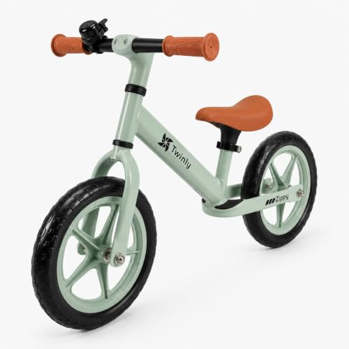 Twinly Bicicleta de Equilibrio Zippy, 3-6 Años, Verde
