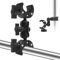 HAFOKO Double Pince Support Adaptateur Bras Double Tête Boule pour Pupitre Photo Studio Support de Lumière, Réflecteur pour la Photographie, Photo Boom Stand, Parapluie,Barres Transversales