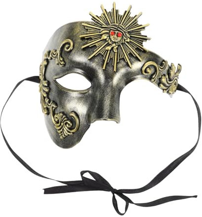 Ciieeo Masque Vénitien Réaliste Demi-masque D'halloween pour Hommes