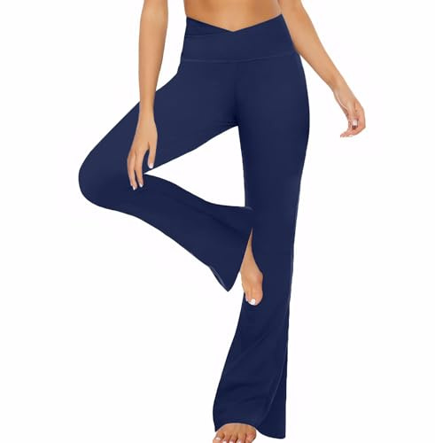 Neteson Pantalones Campana Mujer Cintura Alta Pantalones Yoga Acampanados | Mallas Deportivas Push Up Elasticos Flared Leggins Deportivos Danza Fitness