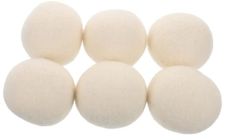 HOODANCOS 6 Pcs Secador De Lana Lavado De Bola Reutilizable Bola De Tela Natural Ablandador De Tela Natural Y Reductor Estático El Tiempo De Secado Y Las Arrugas De La Ropa