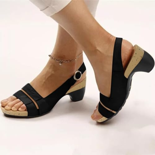 Womens Orthopedic Sandals, Open Toe Non-slip Comfy Wedge Orthopedic Shoes, 2025 Summer Dressy Open Toe Sandals With Arch Support, Comfortable Wedge Open Toe Casual Summer Shoes