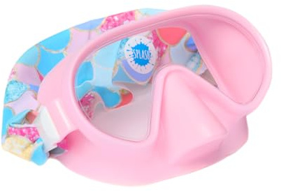 Splash Place Kids Swimming Mask with Fabric Strap - Mermaid | Childrens Swim Goggles with Nose Cover, Hypoallergenic, No More Tangled Hair - Youth Swim Snokel Goggle