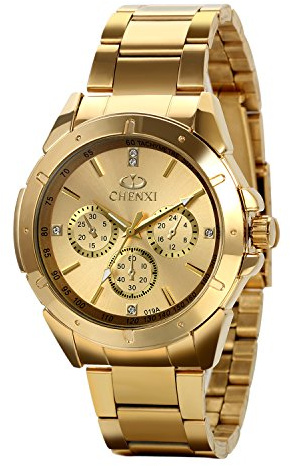 Avaner Montre d'affaire Homme Quartz Bracelet en Acier Inoxydable 1ATM Etanche pour Voyage Travaux Bureau/Cadeau fête des pères