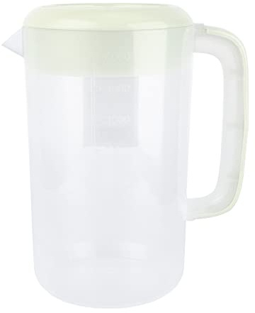 Yardwe 4000ml Large Reusable Reusable Reusable Reusable Pitcher with Lid Heat Resistant Hot Cold Water Carafe Water Jug for Juice Beverage Jar Ice Tea Kettle Green