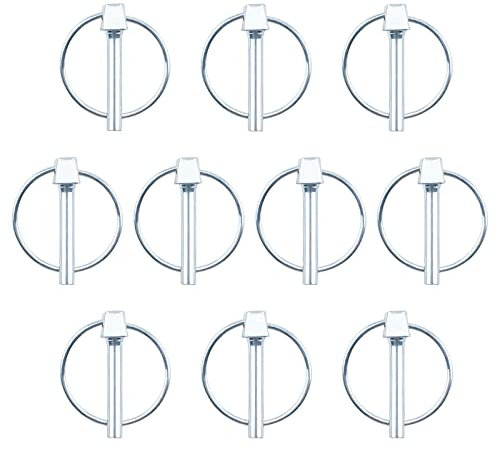INCREWAY Lynch Pin, 10PCS Dia 6mm Carbon Steel Trailer Lock Retaining Pins for Track Farm Lawn