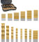 99PCS/Set Twist Drill Bits Set, High Speed Steel Titanium-Plated Twist Drill Bits Steel Plate Drill Mixed Drill with Plastic Boxes