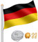 Ansobea Aluminium Fahnenmast Flaggenmast 4.6M - aus Edelstahl - Flaggenmast mit Bodenhülse - ideal für Balkon, Garten, Festival und Camping