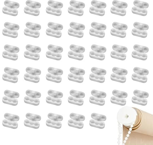 YUGUOLAN 40 Stück Rollo Kettenverbinder, Kettenverbinder Rollo, Endloskette Rollo, Kunststoff, Für Rolloketten, Perlenketten, Lamellenvorhangketten, Kugelketten Oder Jalousienketten