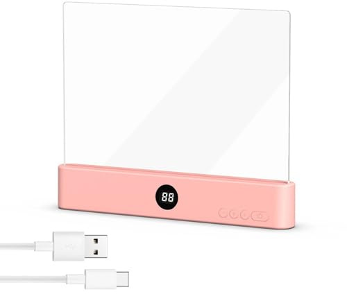 KYOFIS Lámpara LED Recargable for Libros, con Temporizador, Brillo Regulable, portátil, for Lectura Nocturna, for lectores.(Pink)