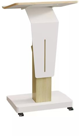 Höhenverstellbares Rednerpult aus Holz, elektrisch oder nicht elektrisch, for Klassenzimmer, Kirche, Büro und Konferenzraum(With Wheel)
