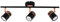 MiniSun | Modern Matt Black and Copper 3 Way Adjustable Straight Bar Ceiling Spotlight | Home Décor, Bedside & Desk Lamp