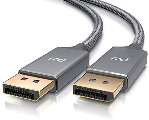 CSL - 4k DisplayPort Kabel 1m - Displayport auf Displayport - DP 1.2-4K 60Hz und 2K 144Hz - Bandbreite von bis zu 21,6 Gbit s - Verbindungskabel - für Monitor Grafikkarte PC Notebook Beamer