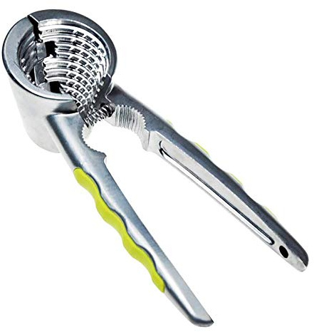 GOODGDN Casse Noix Acier INOX Pince à Champagne Casse Noisette Conique en Silicone antidérapant Ouvre Bouteille Decapsuleur Pince pour Noix Fruits de Mer Lourd écrou Noix de Pécan Noyer Fruits
