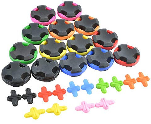 SHARROW 2 PCS Gliedmaßen Stabilisator + 2 PCS Saitenstabilisator, Recurvebogen Stoßdämpfer Bogenschießen Schleife Gummi Stabilisator Universal Dämpfung Stabilisator für Bogen Zubehör (Gelb)