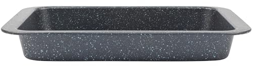 Salter Megastone Roasting Tray –36cm Non-Stick Rectangular Roasting Pan, Durable Carbon Steel, Vegetable & Meat Roasting Tray, Oven Safe Up to 220°C, High-Edge Oven Tray, PFOA-Free, Easy Clean