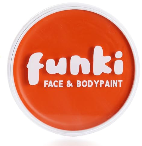 Orange Facepaint - Pintura facial y corporal de color naranja, perfecta para el Día Mundial del Libro - Paquete de 1