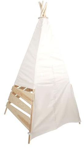 small foot Outdoor Zelt Tipi aus Holz und Zeltstoff, geräumiges Spielzelt für den Garten, für Kinder ab 2 Jahre, 12405