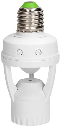 MIRATIC Lampsockel E27 med 360° PIR-rörelsesensor Skymningssensor