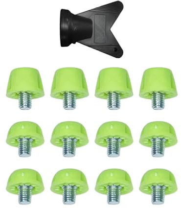 harayaa 12x pointes de remplacement crampons de Rugby crampons de bottes de football chaussures de piste accessoires pour l'entraînement, Vert