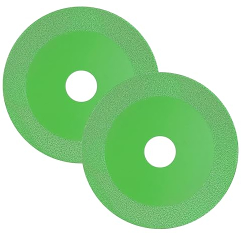 GIONAR 2 cuchillas de corte de diamante de vidrio verde, amoladora angular, corte y pulido de azulejos de vidrio, accesorios de herramienta giratoria para jade, cristal, botellas, cerámica, azulejos,