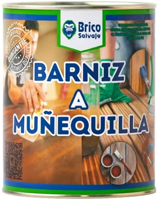 BRICOSALVAJE Lasure pour bois, caoutchouc laqué, finition brillante, protection, 100 % écologique (incolore, 5 litres)