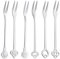 IBXWMNG Lot de 6 Fourchettes en Acier Inoxydable,à l'entrée Fourchette à la salade de fruits au dessert Idéales pour Tous Genres de Fêtes, Maison et Restaurants