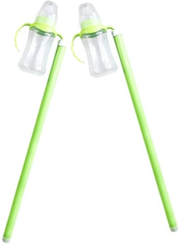 TOGEVAL 2stücke Karpfenfutterflasche Für Aquarium Kunststoff-futterflasche Mit Stange Zum Füttern Von Karpfen Und Fischfutter Transparent