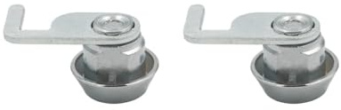 Lot de 2 mini serrures à came élégantes avec clip rapide en métal résistant à la rouille pour armoire, tiroir, casier de salle de sport décoratif durable