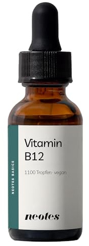 Vitamin B12 Tropfen hochdosiert - 200µg Methylcobalamin pro Tag - 100ml für über 1000 Tage - Bioaktive Form - Vegan, Ohne Zusatzstoffe & Alkoholfrei - neotes