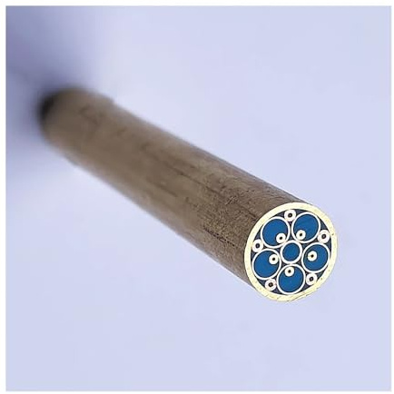 Rivets Mosaïque De 8 Mm For Manches De Couteau, Tubes En Laiton De 60 Mm Avec Incrustations Florales En Résine | Pièce Décorative Aux Couleurs Vives (1 Pièce)(Blue)