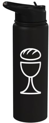 Holy Communion Chalice Bread Faith Graphic Stainless Steel Insulated Water Bottle