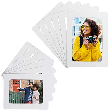 Belle Vous Pack de 12 Set Marco de Foto Blanco Magnético para Refrigerador Portafotos para Fotos 10 x 15 cm y 9 x 13 cm - Marcos para Fotos Collage para Nevera y Superficies de Metal