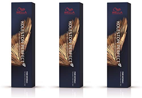 3er Wella Professionals Pure Naturals Hellbraun Natur Braun Koleston Perfect Me+ 5/07 60 ml