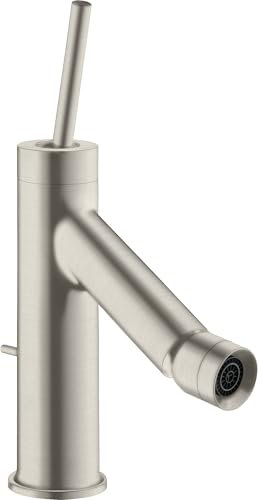 hansgrohe AXOR Starck Einhebel-Bidetmischer mit Hebelgriff und Zugstangen-Ablaufgarnitur, 10211800, Farbe: Edelstahl Optic
