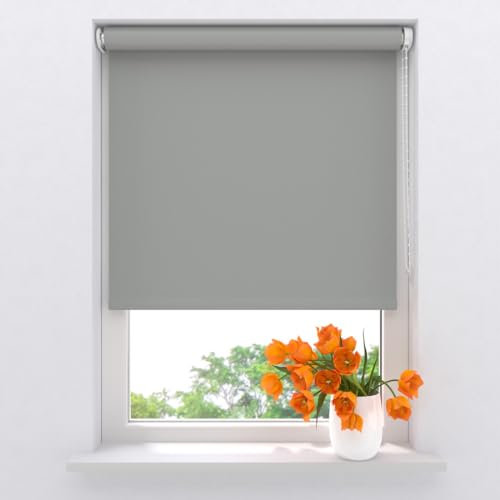 Rollo Easy Base - Verdunkelnd - Hellgrau - 100 x 190