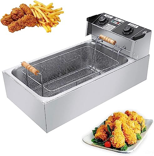 Freidora Eléctrica De 3200 W, Freidoras De Acero Inoxidable De 22 L Con Temperatura Ajustable De 50 A 300 °C, Corte De Seguridad, Cesta Extraíble Fácil De Limpiar, Pies Antideslizantes (Color : Style