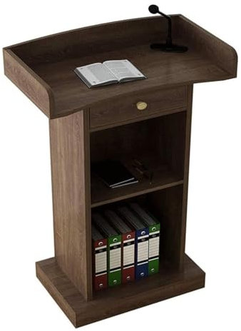 Roedax Rednerpult Einfaches Podium, Moderne Rednerpulte mit 2 offenen Ablagen, Konferenztisch, Hotelrezeption, tragbares Stehpult Mode