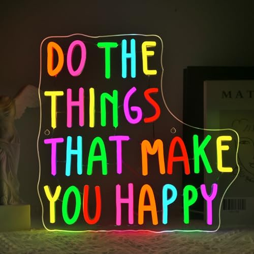 VYXIN Do the thhigs thhat make you Happy neonskylt, neonskylt LED-skylt vägg neonskylt USB power för sovrum pub hem bar rum klubb festbelysning fönster dekor sovrum vardagsrum gåvor