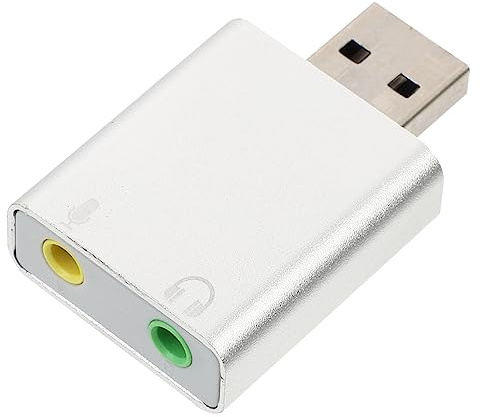 Tofficu Adaptateur Audio USB Externe avec Prise Jack pour Casque et Microphone Compatible Pc et Ordinateur Portable