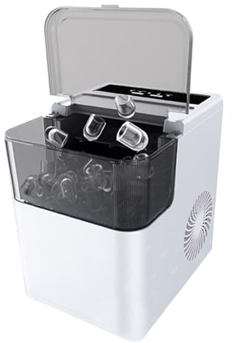 SHENGSHIYU Fabbricatore Ghiaccio Professionale Bar,Produce 12kg di Ghiaccio al Giorno,capacità di Conservazione 0,5kg,165W Basso Consumo,Portatile Ghiaccio Macchina per Singoli e Piccoli Gruppi