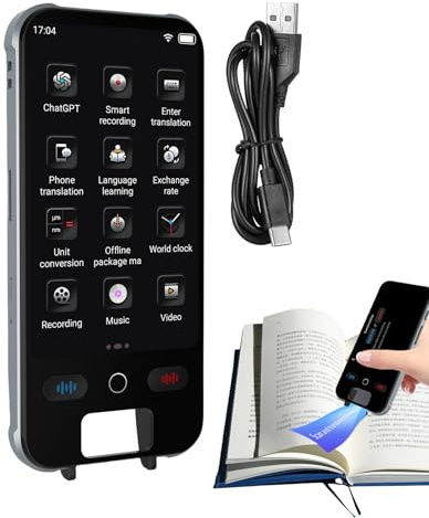 Duroecsain Dispositivo De Traducción Del Idioma, Traductor Instantáneo Bidireccional, Traducción Multifuncional Portátil para Sectores Profesionales Educación Servicio al Cliente