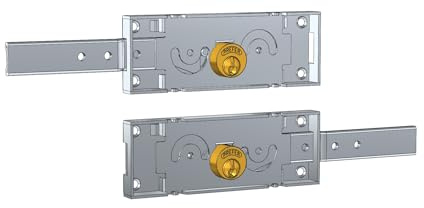 Prefer A711.4010.020S coppia di serrature laterali per Serrande Avvolgibili catenacci dritti prolungati + 45 mm.