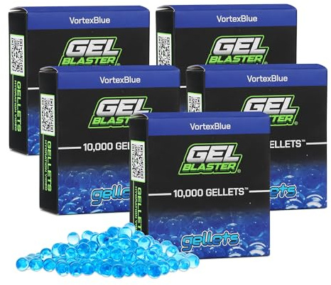 Gel Blaster 50.000 Gellets Munition, Bleu - Non Toxique, 14 Ans+ | Compatible avec tous les modèles Gel Blaster, non toxique, à base d'eau, ne tache pas, dès 14 ans.
